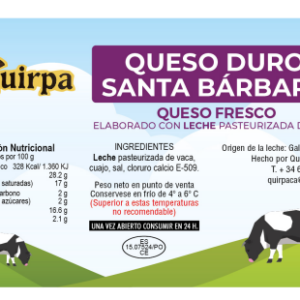Queso Duro Santa Bárbara Quirpa